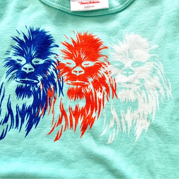 Hanna Andersson + Star Wars Chewbacca Short Sleeve Pajama Set 4T - Picture 2 of 6